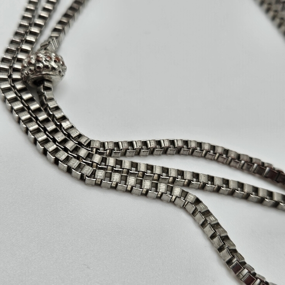 VINTAGE Bijoux Terner Silver-Tone Multi Strand Bead Necklace - Picture 4 of 7